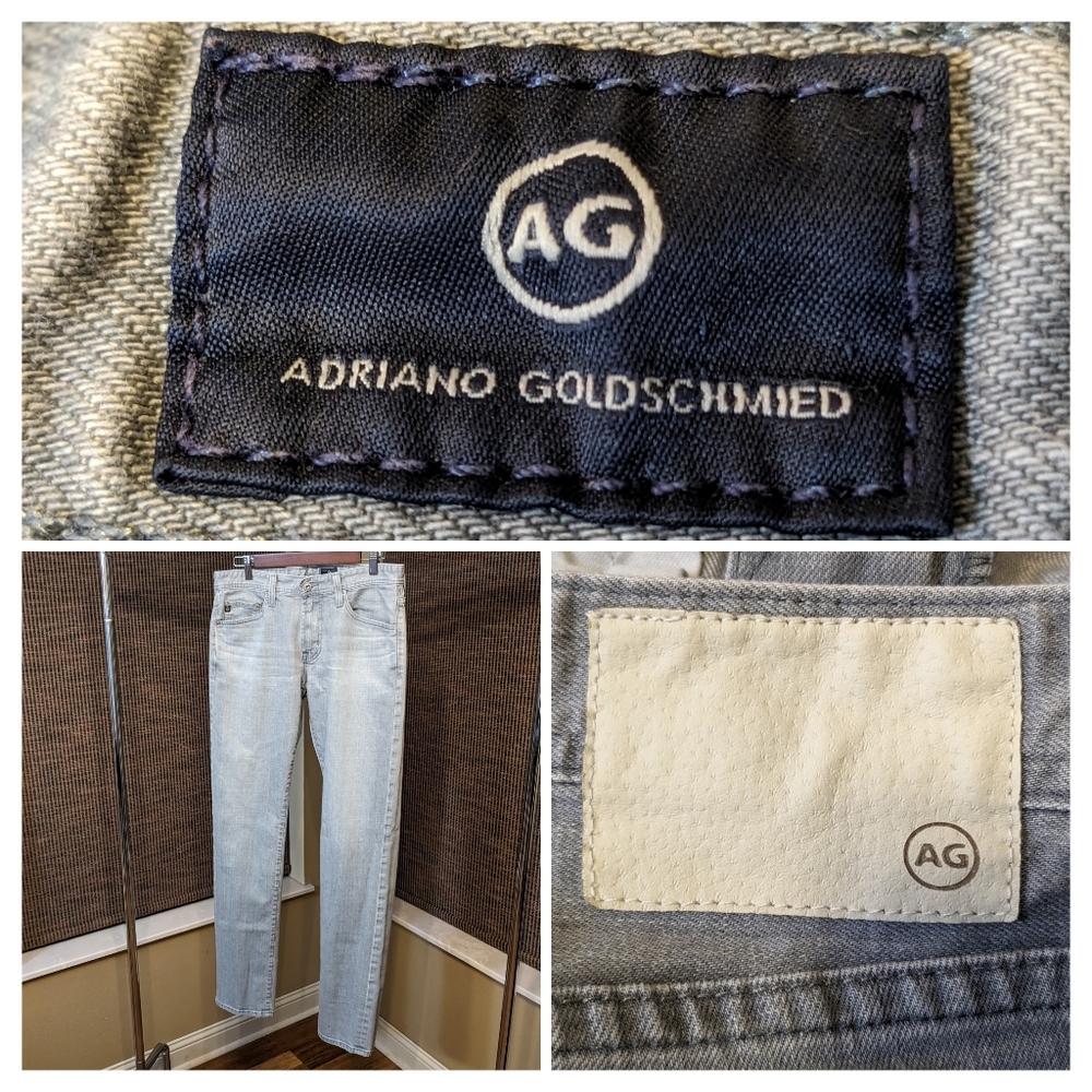 AG Adriano Goldschied - The Graduate - Tailored Leg Gray Pant- 31x34 MADE IN USA